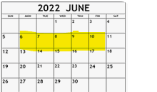 Bulk Waste Calendar Example